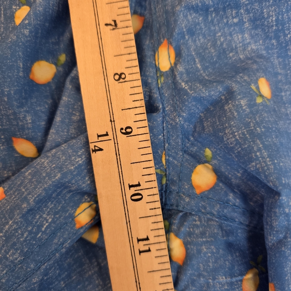 🔴 Trunks Sano Swim Shorts Mens Large Blue Chambray Lemons Quick - Picture 12 of 14